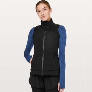 Lululemon Down For It All Vest Black Sz 2